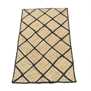 Modern <b>Flat</b> Pile Jute <b>Rug</b> <b>Woven</b> Handmade Eco Friendly Area Carpet for Home Living Room - Product Image 3