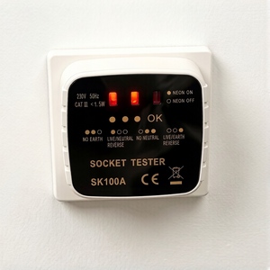 Venta al <span class=keywords><strong>por</strong></span> <span class=keywords><strong>mayor</strong></span> con envío directo a EE. UU., Reino Unido, UE, AU: Probador de puesta a tierra de enchufes de pared ABS para comprobar el efecto de la puesta a tierra de <span class=keywords><strong>productos</strong></span>. - Product Image 4