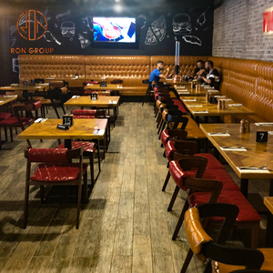 Nuevo Diseño de Muebles para <span class=keywords><strong>Bistro</strong></span>, Hotel, Club Nocturno, Sofá Usado, Asientos de Respaldo Alto, Media Luna, Cuero PU, Restaurante Canadiense, Cabina - Product Image 4