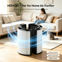 Filter Pengganti Pembersih Udara Premium 360 Glass HEPA dan Karbon Aktif, Filter Kombinasi Dua Lapis untuk Suku Cadang Pembersih Udara