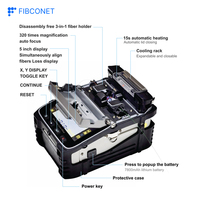 Alat Penyambung Serat Optik AI-7C FTTH 6-detik Pemanasan/Pengelasan CPU Quad-core Industri Otomatis/Semi-otomatis