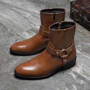 Automne hiver Chelsea <span class=keywords><strong>bottes</strong></span> femmes chaussures plate-forme <span class=keywords><strong>Beige</strong></span> bottines courtes grosses Punk bottines - Product Image 6