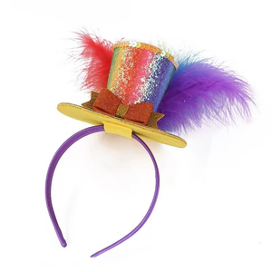 बच्चों का जन्मदिन प्लास्टिक हेयर बैंड गिफ्ट लड़कियों को बड़े सीक्वेन ताज हेडबैंड बाल - Product Image 2