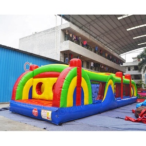 2024 nóng bán thương mại bơm hơi khổng lồ các chướng ngại vật nhảy Bouncer cho trẻ em và người lớn Inflatable thư bị trả lại trượt - Product Image 3