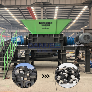 Broyeur de pneus usagés à double arbre, déchiqueteur de métal haute efficacité - Product Image 1
