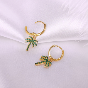 CANNER Boucles d'oreilles clous tendance en argent sterling plaqué or avec zircon pour femmes et hommes, design fruit pour mariage et tenue décontractée estivale - Product Image 5