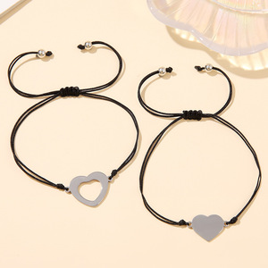 Mother & Daughter <b>Bracelet</b> Set Heart <b>Infinity</b> Symbol Adjustable Jewelry Gift for Mom and Daughter - Product Image 3