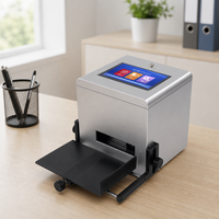 Mesin Kode Tanggal Printer Thermal Inkjet TIJ 12.7mm dengan Konveyor untuk Botol dan Karton