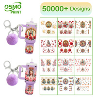 Autocollants Osmo Holy Mother UV pour gobelets, décalcomanies de prière, transfert UV adhésif personnalisé, résistant à l'eau, résistant aux UV, écologique, enveloppe pour gobelet
