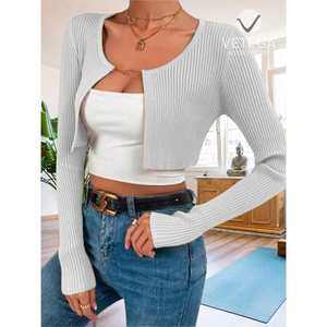 เสื้อถักผ้าเจอร์ซีย์ผู้หญิงสไตล์นิวยอร์ก เสื้อถักแฟชั่นสำหรับผู้หญิง - Product Image 2