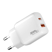 Cargador de pared USB de alta calidad EE. UU. Enchufe DE LA UE 38W Cargador súper rápido para teléfono 16 15 Pro Max PD Cargador Tipo C Adaptador de viaje