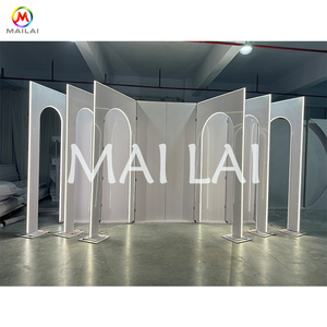 背景アクリル製背景幕 結婚式用 白色PVC壁スタンド式背景幕 結婚式イベント用 - Product Image 2