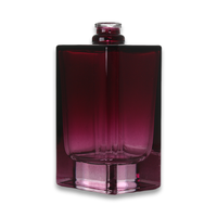 Récipient de parfum personnalisé vide 100ml rectangle carré rechargeable bouteille de parfum en verre de couleur opaque
