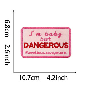 Parche de lentejuelas brillantes estilo gangsta para niñas, de alta calidad, personalizado, rosa, colorido, bordado, termoadhesivo para gorra - Product Image 4