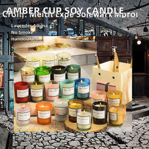 Bougie parfumée en cire de soja dans un bocal en verre, forme cylindrique, mèche unique, décoration minimaliste pour la maison, aromathérapie, Only For You. - Product Image 2