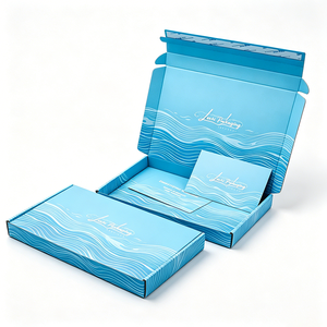 Boîtes d'expédition pour vêtements en carton ondulé avec impression de logo de marque personnalisée, couleur rose, emballage pour envoi postal avec ruban et sac en papier - Product Image 5