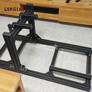 Precio barato Basic Home Sim Racing Rig DIY 4080 T Slot Perfil de extrusión de aluminio anodizado negro Simulación de conducción de automóviles simple - Product Image 2