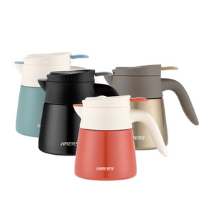 Haers 500/800/1000ml Mini phích Ấm đun nước 304 thép không gỉ chân không chai cà phê nồi percolator với xử lý và bộ lọc - Product Image 1