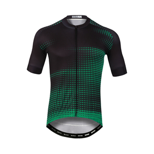 Maillot de cyclisme personnalisé unisexe à motif lignes de vélo teinte foncée, respirant, à manches courtes, avec ourlet antidérapant, pour VTT et cyclisme estival - Product Image 1