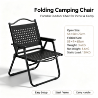 Chaise pliante inclinable de qualité supérieure en acier carbone, chaise longue d'extérieur pour le camping, la pêche, la plage, le jardin, le parc