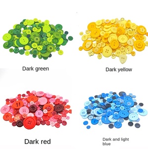 4 lỗ 2 lỗ đầy màu sắc nhựa may nút tròn may trên nút Phụ Kiện 9/10/11mm thủ công nút trẻ em thủ công tự làm - Product Image 2