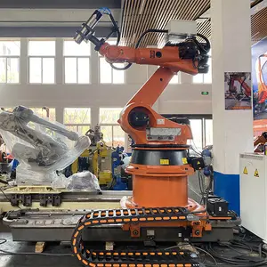 Robot Arm Steen Marmer Hunkering Met Software En Technologie Ondersteuning