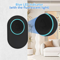 Sonnette sans fil avec batterie intégrée, portée de 150 m, maison intelligente, sonnette sans fil, sonnerie de porte, sonnerie de portail, 220 V