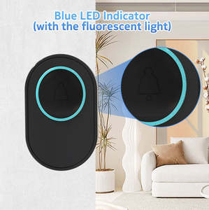 Timbre Inalámbrico con Batería Integrada, Alcance de 150 Metros, Timbre Inalámbrico Inteligente <span class=keywords><strong>para</strong></span> Casa, Llamada Inalámbrica, Tono de Llamada <span class=keywords><strong>para</strong></span> Puerta, 220V - Product Image 6