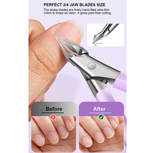 Tronchesino Multiuso Inclinato per Unghie Spesse in Acciaio Inossidabile, Forbici per Pedicure e Manicure, Pinze per Pelle Morta, Tronchesino per Cuticole e Unghie dei Piedi - Product Image 3