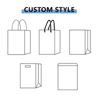 Sac de shopping en papier kraft blanc écologique avec logo personnalisé, emballage cadeau, kraft recyclable avec poignée en ruban