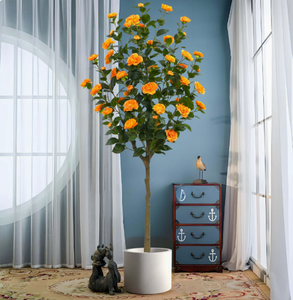 Árbol de Camelia Artificial, Planta Ecológica de Tacto Real, Decoración para Bodas, Navidad, Hogar, Hotel - Product Image 4