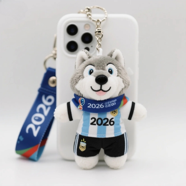 Customized 2026 World Plush Animal Doll Pendant Clever Wolf Doll Pendant Mascot Surroundings Mobile Phone Accessories Pendant
