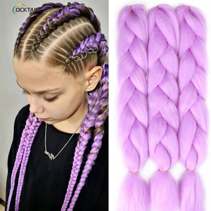 <span class=keywords><strong>ผม</strong></span>ต่อแบบถักเปียสีม่วงจัมโบ้ วัสดุสังเคราะห์ ทรงผมใหม่ สีสันสดใส - Product Image 1