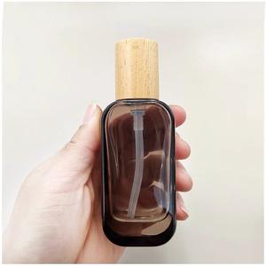 Dispensador superior de prensa de vidrio redondo, contenedor de champú de 120ml, recarga de <span class=keywords><strong>baño</strong></span> sostenible - Product Image 4