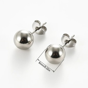 Sunling 1 Paire de Boucles d'Oreilles Clous Unisexe en Acier Titane Lisse Hypoallergéniques Argent Or Papillon à Fermeture Pushback pour Fête, Bureau/Carrière - Product Image 2