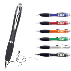 Customizable 3-In-1 Multi-Functional <b>Stylus</b> Led Ballpoint <b>With</b> Engraved Logo Promotional Stock Light up <b>Pen</b> - Product Image 2