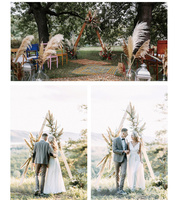 Arche de mariage Triangle extérieur pelouse décoration de mariage fleur cadre étagère en bois accessoires de mariage arche