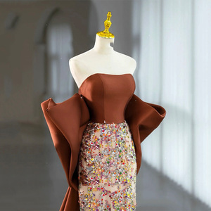 Nuovo Vestito da Cerimonia di Lusso Leggero con Spalle Scoperte in Raso Ricamato, Stile Super Fatato, per Donna - Alta Qualità, Vendita Calda - Product Image 4