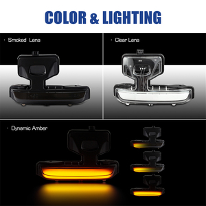 Luz de Señal de Giro <span class=keywords><strong>LED</strong></span> Dinámica con Lente Ahumada para Land Rover Defender 2019+, Intermitente Secuencial, Marcador Lateral - Product Image 2