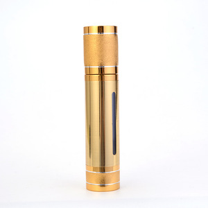 Gold Plated <b>Sandblasted</b> Vacuum Bottle Lotion Container Electroplated Aluminum For Skincare Female Use - Product Image 1