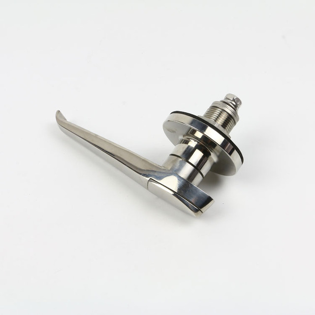 Stainless Steel L-Handle Quarter Turn Cam Latch Key Locking Waterproof Electric Cabinet Handle for Cabinets & Locks