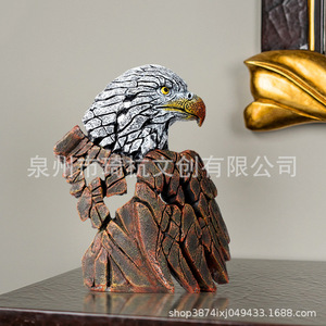 Figura de águila y búho, escultura de animales de resina, decoración del hogar, artesanía artística para escritorio - Product Image 2