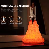 Lampe led fusée en 3D, imprimé dragon de feu, veilleuse, cadeau, nouveau