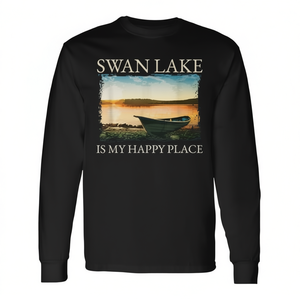 Camiseta de manga larga Swan Lake con diseño de Lake Life Kayaking Happy Place - Product Image 2