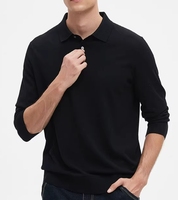 Polo en cachemire à boutons, pull-over en cachemire pour hommes, design classique personnalisé