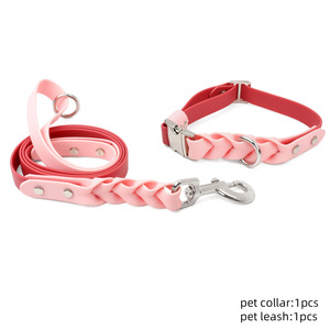 Set Kalung dan Tali Anjing Klasik Lintas Negara, Rajutan Tangan, Anti-Tersedak, Tali Jalan-Jalan yang Dapat Diperpanjang, Dapat Dikustomisasi - Product Image 6