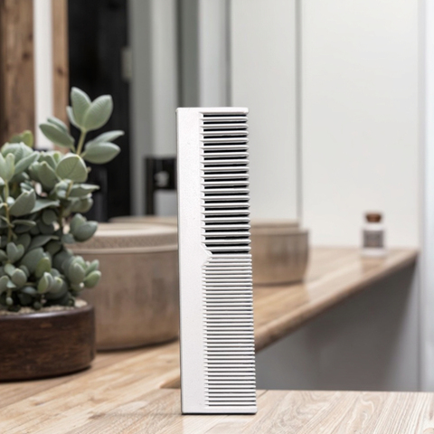 Professional Salon Hair Combs Comfortable White Plastic Barber Comb with Fashion Style Custom Logo for Home Use