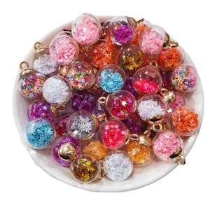 Leuchtend Bunte Treibsand-Fünfzackiger-Stern 16mm Ovale Kristall-Lampwork <span class=keywords><strong>DIY</strong></span> Handarbeit-Material Glasperlen mit Aufhängeloch für - Product Image 5