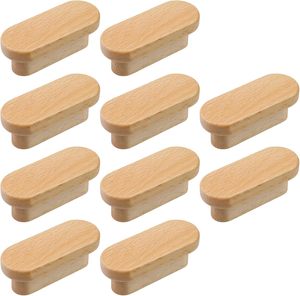 Poignées de meuble en bois massif, poignées de porte de cuisine rustiques en forme de barre, quincaillerie de mobilier - Product Image 3