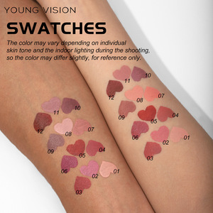 Ensemble de crayons à lèvres liquides Young Vision, 6 couleurs, rouge à lèvres mat nude avec embout éponge - Product Image 4